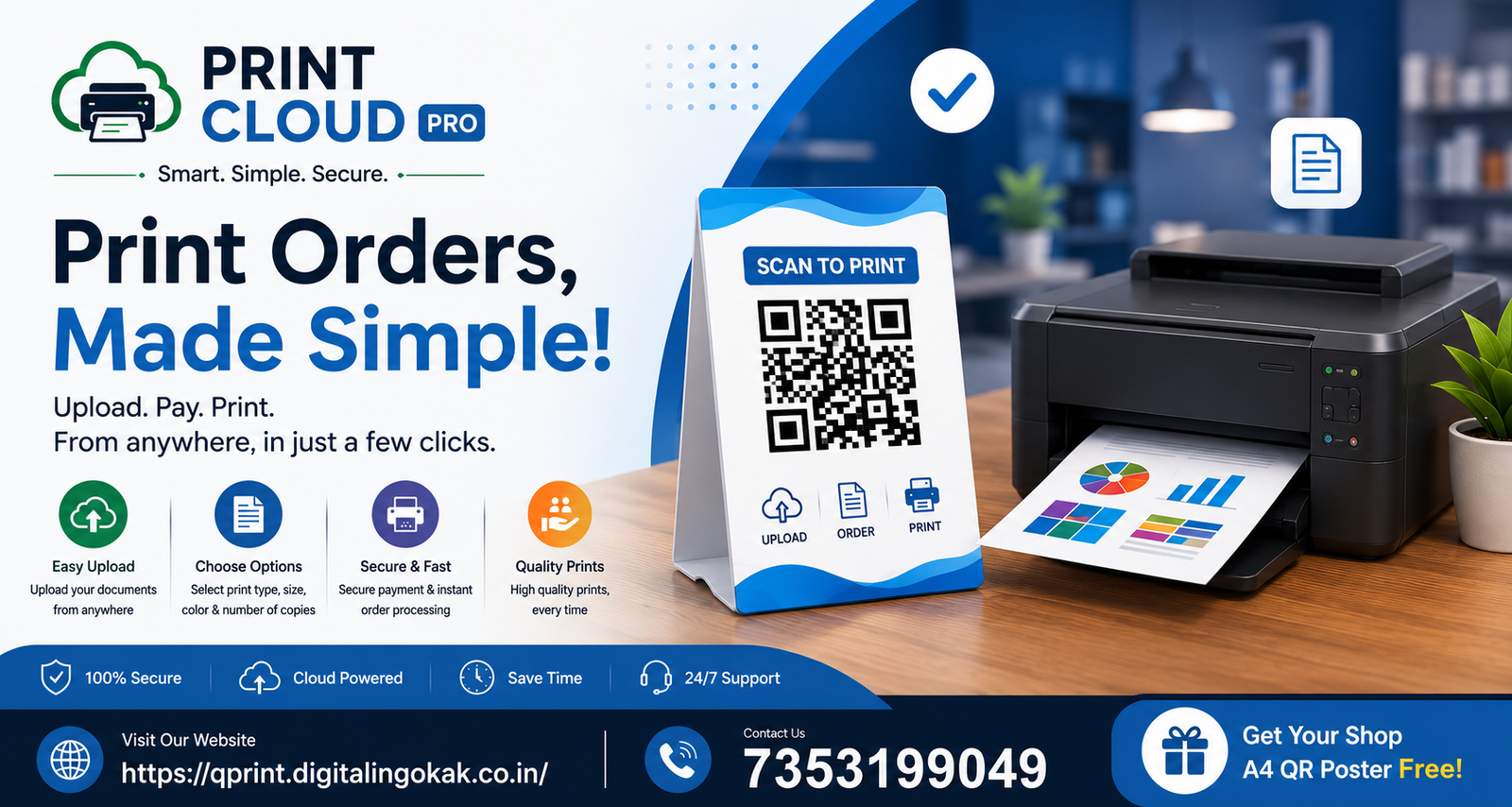 Customer scanning QR code