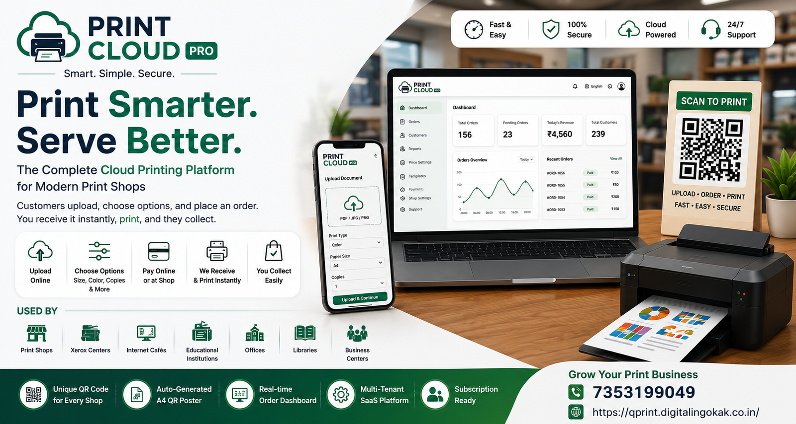 Shop owner dashboard